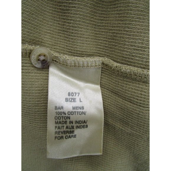 Woolrich Shirt Large Pullover Henley Thermal Waffle Logo Outdoor Loose - Picture 9 of 10